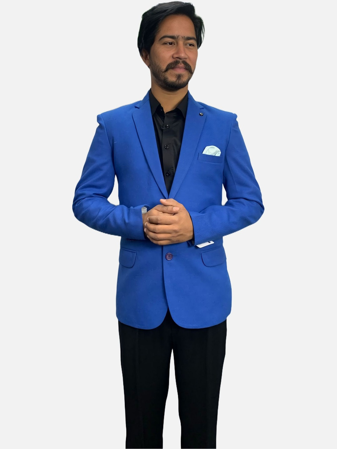 GARGIAN Master Cut Men Solid Slim-Fit Notched Lapel Blazers