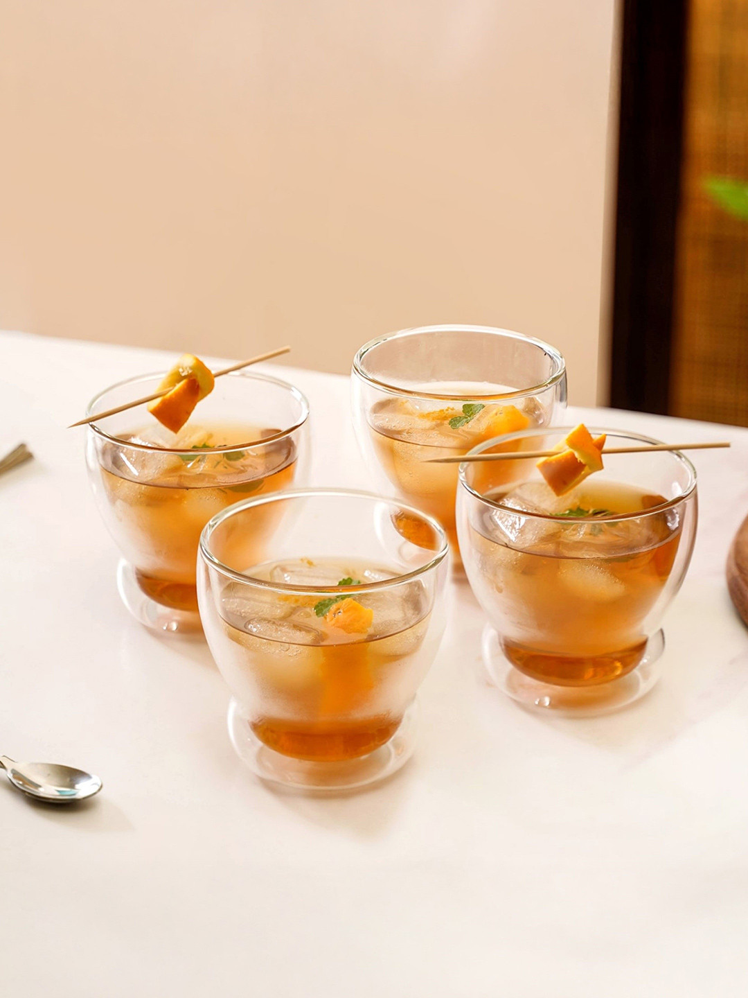 Nestasia Transparent 2 Pieces Juice Borosilicate Glass Glasses 325ml