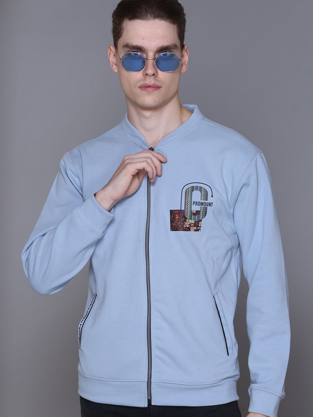 MOUNTAIN COLOURS Graphic Printed Front-Open Sweatshirt