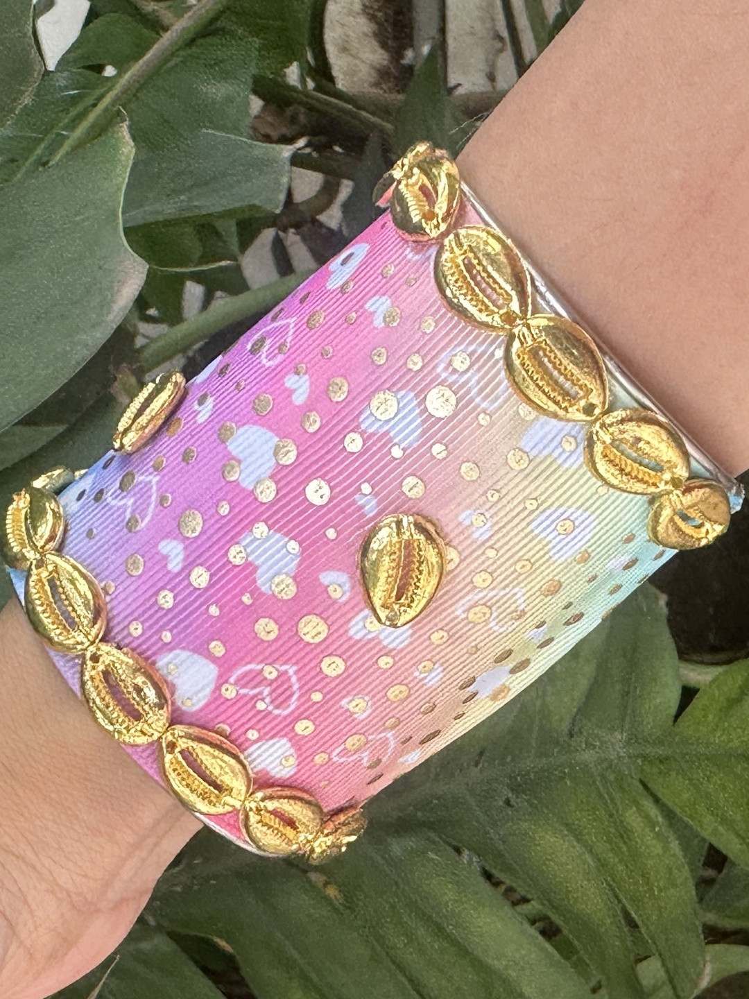 KALAKARI Women Alloy Pastel Adjustable Cuff Bracelet