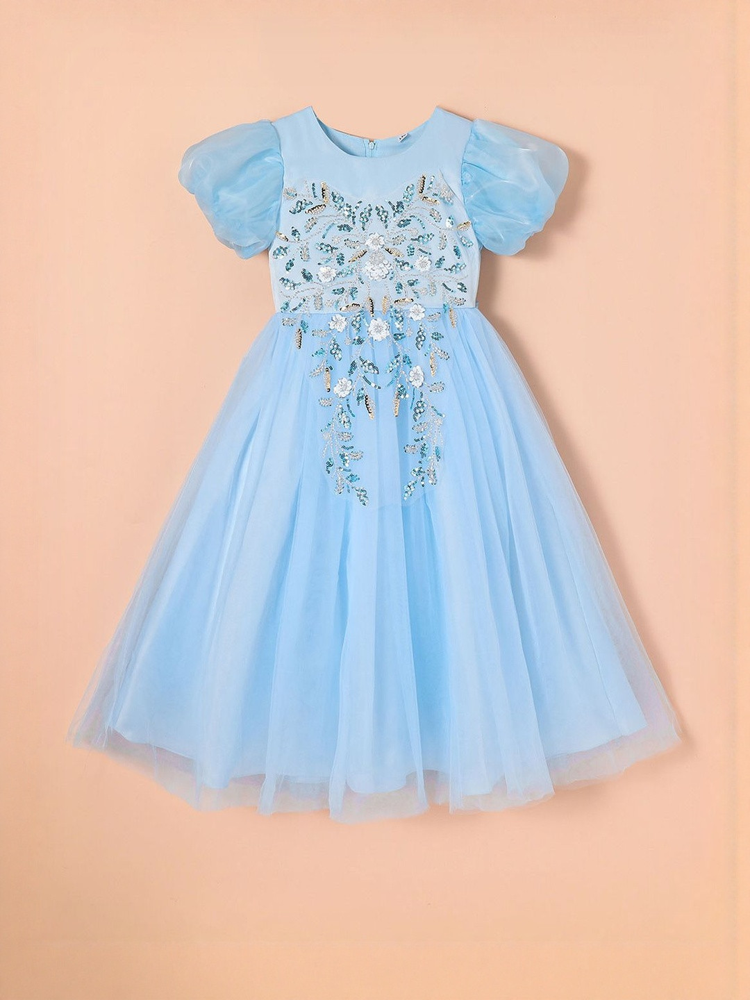 Floral Embroidery Tulle Dress