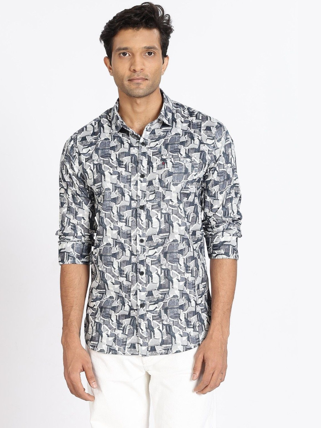 COOL COLORS Men Printed Full Sleeves Slim Fit Casual Shirt