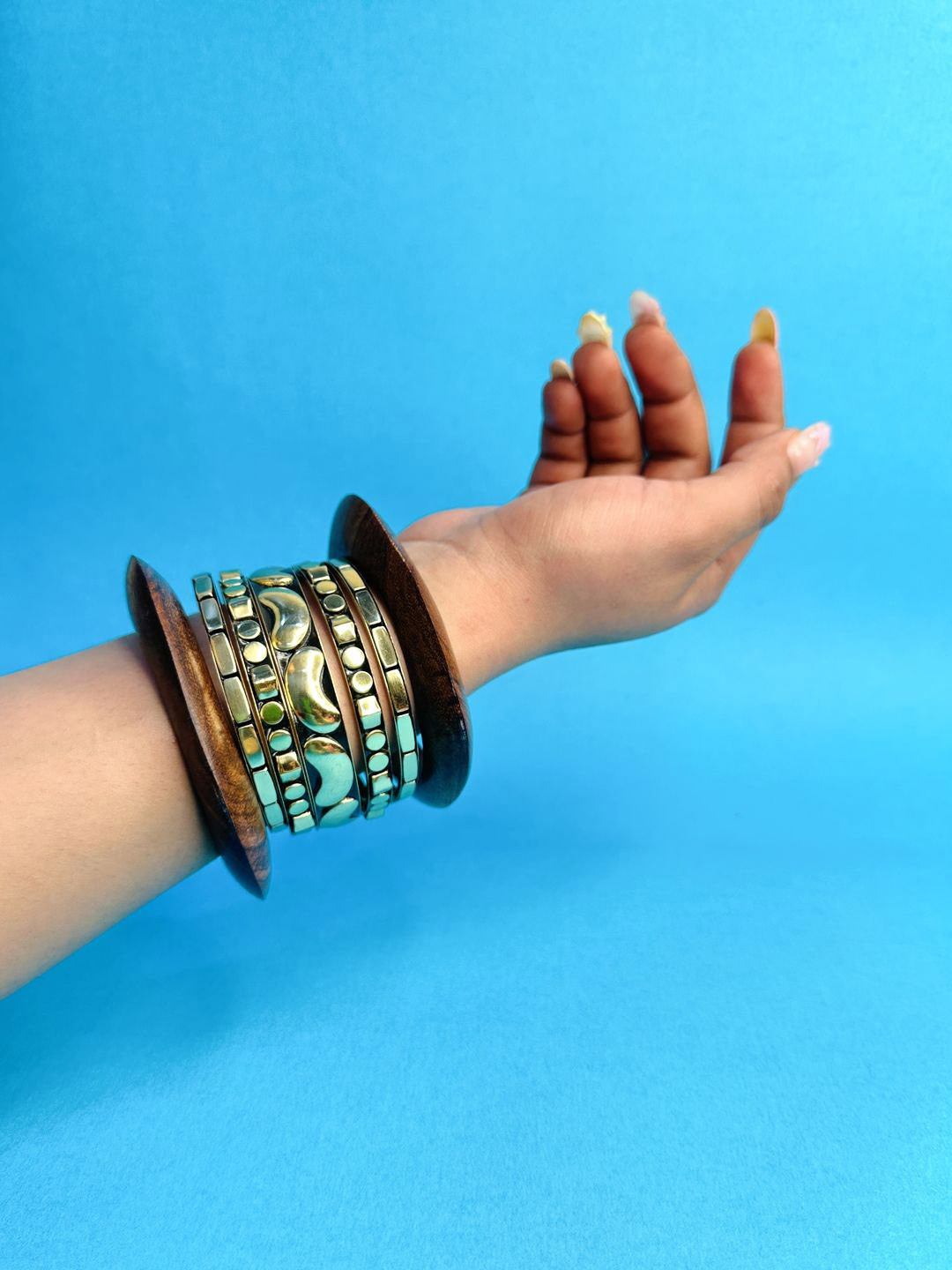 TAG 7 Set Of 3 Wooden Bangles