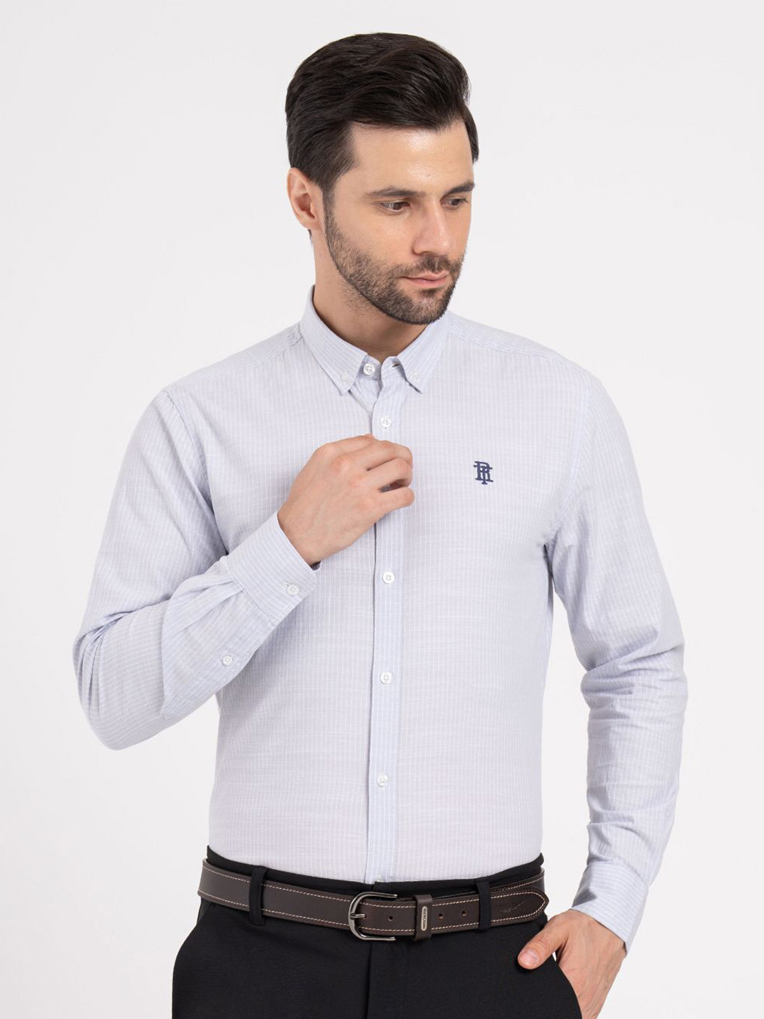 Red Tape Essential Men Regular Fit Micro Checked Pure Cotton Formal Shirt