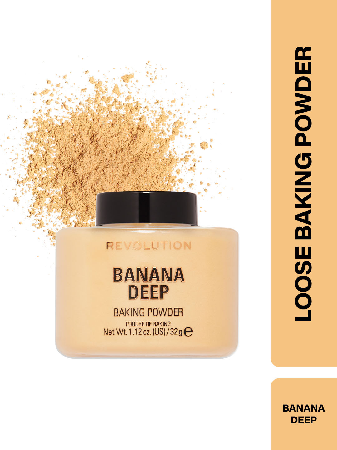 Makeup Revolution London Finely Milled Loose Face Baking Powder 32g - Banana Deep
