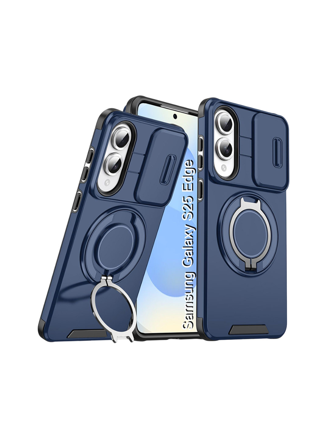 Luxury Kase Shockproof Samsung Galaxy S25 Edge 5G Magnetic Case With Slide Camera Cover