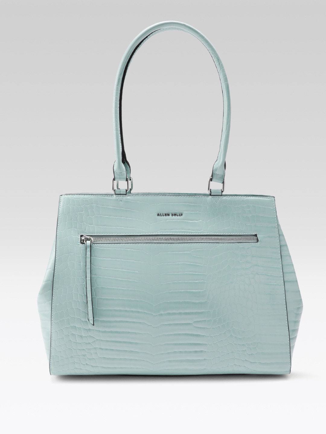 Allen Solly Croc-Textured Structured Shoulder Bag with Laptop Sleeves - Up to 14 inch