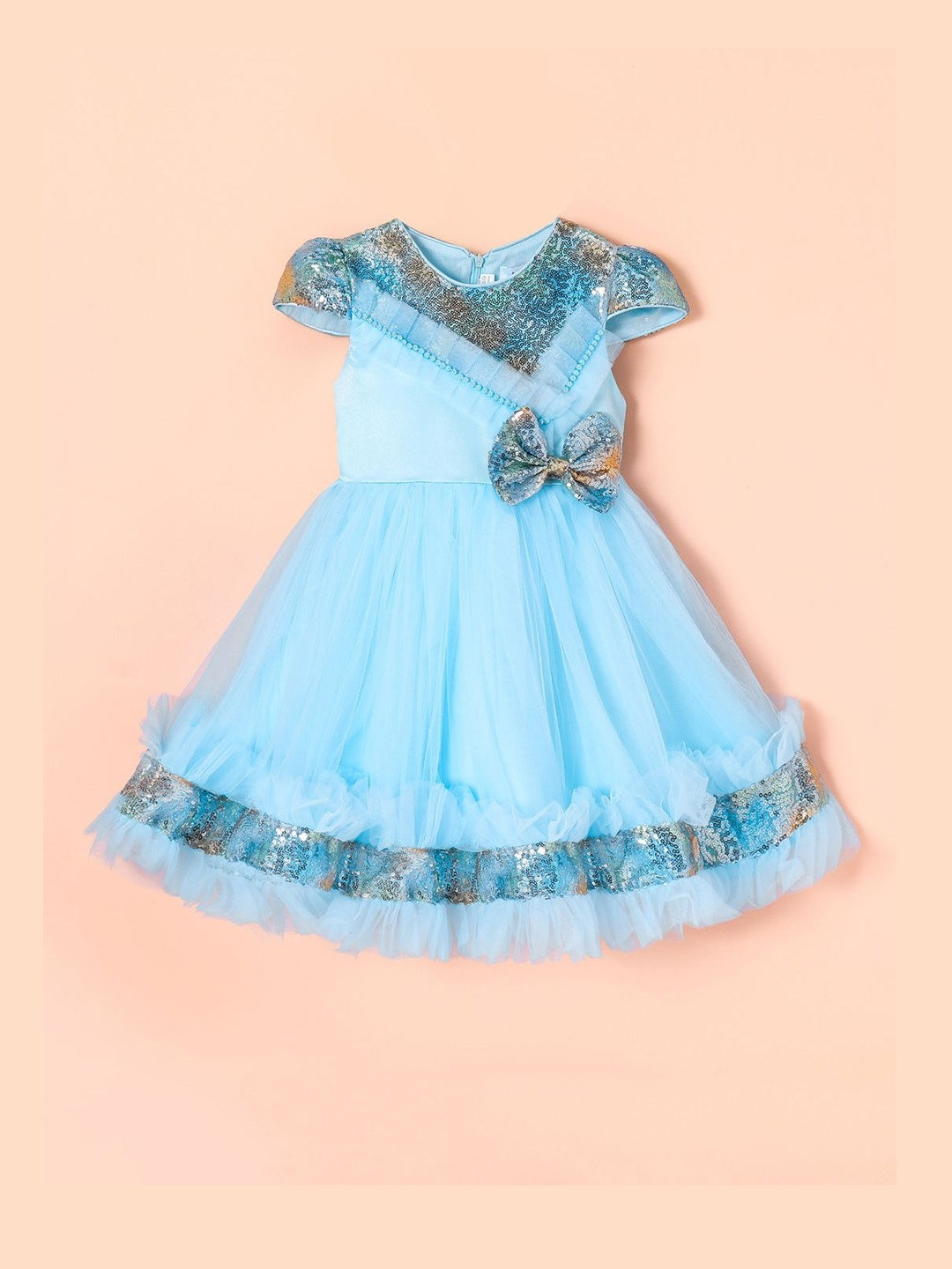 Sequin Sparkle Bow Party Dress