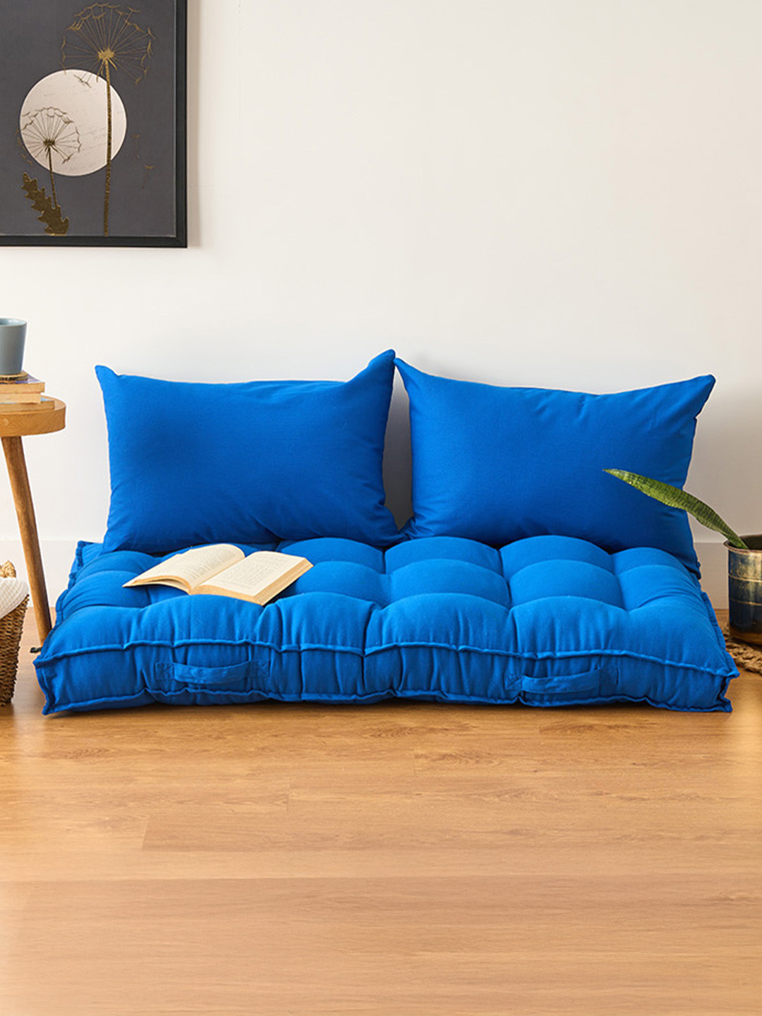 SKANDA FAB Blue Rectangle Shaped Pure Cotton Pre-FilledCushions