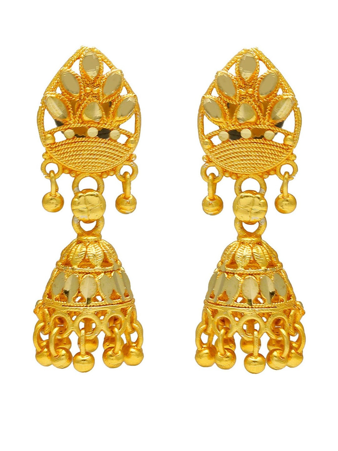 Gold Plated Faux Kundan Sadabahar Small size earring Jhumki for Women