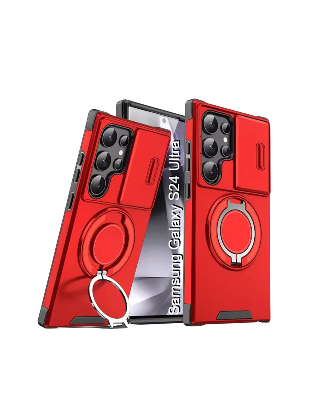 Luxury Kase Shockproof Samsung Galaxy S24 Ultra 5G Magnetic Case With Slide Camera Cover