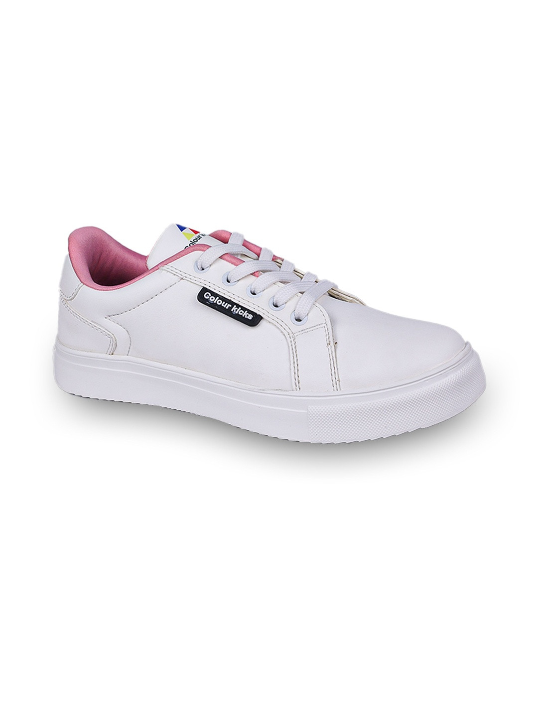 Colour Kicks Women PU Lace-Up Sneakers