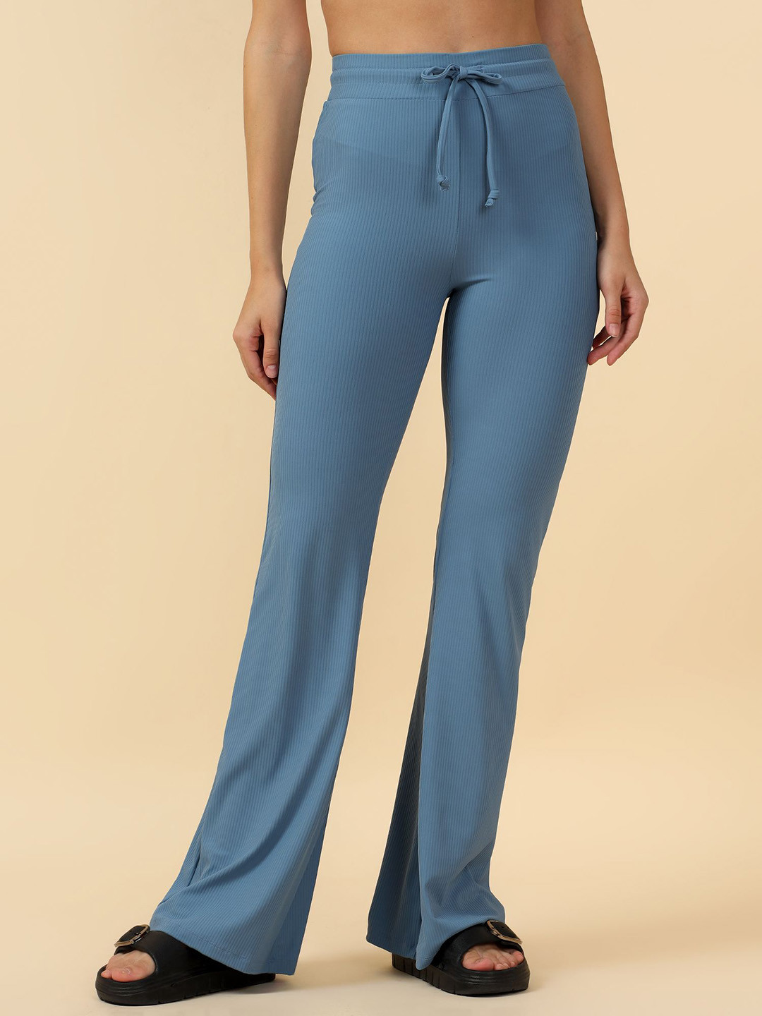 Fitkin Luxe Women High-Rise Easy Wash Bootcut Trouser