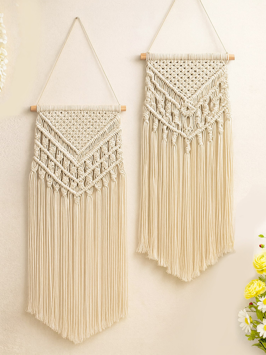 Homesake Macrame Hanging Hall 2Pcs Tapestries & Macrame-37.8In