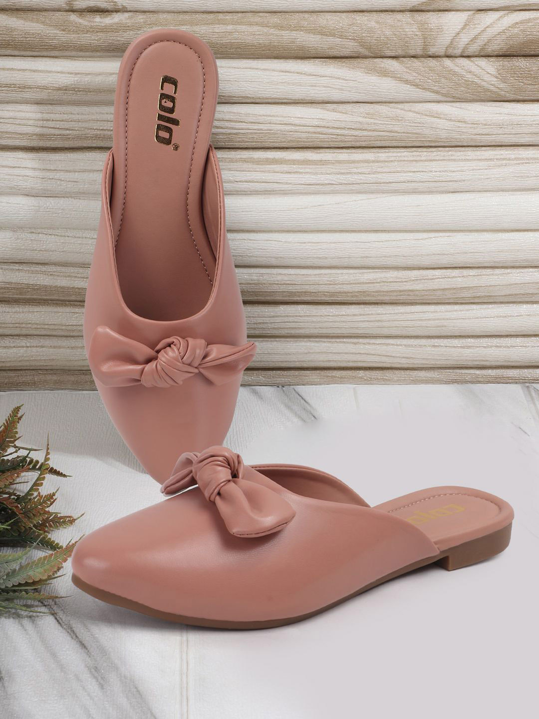 Colo Bows Round Toe Mules