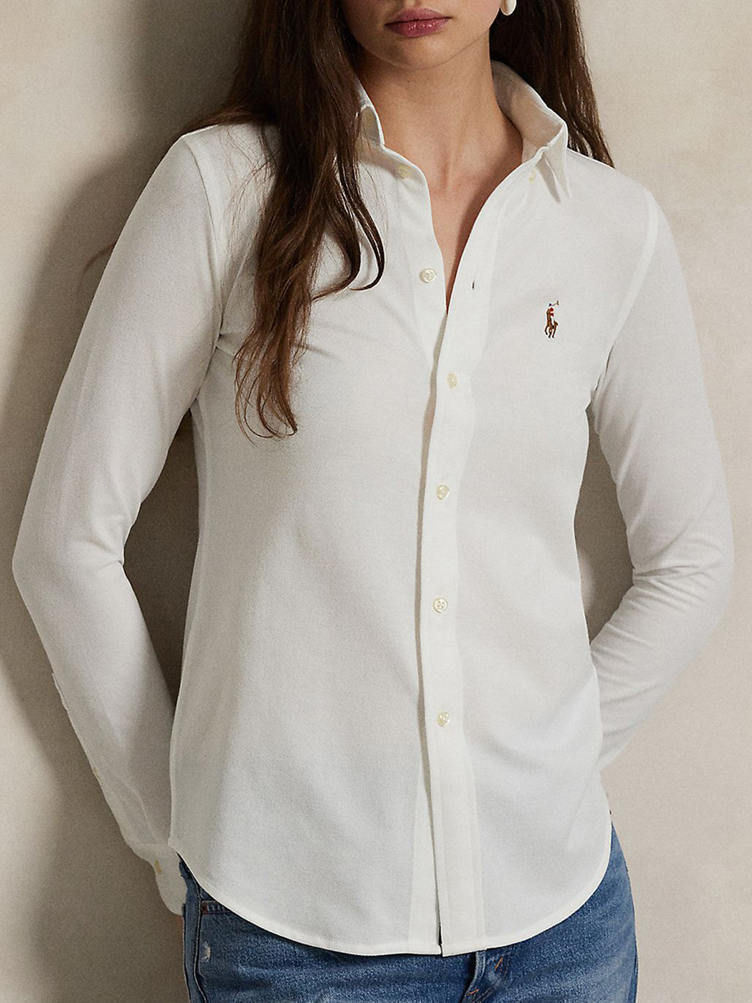 Polo Ralph Lauren Cotton Slim-Fit Spread Collar Shirt