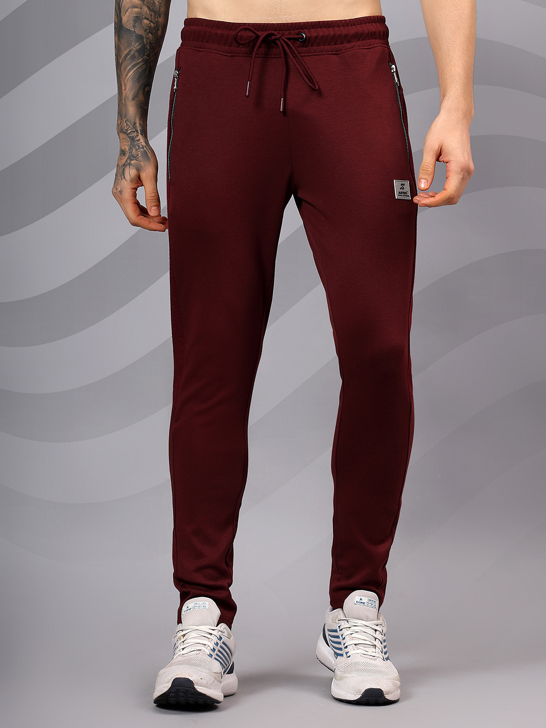 AKTIO Men Mid-Rise Tapered -Fit Track Pants