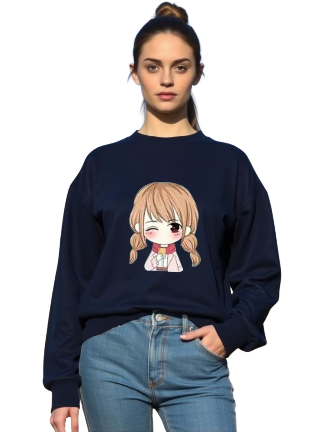 SALUJA FABRICS Humour And Comic Printed Pullover Sweatshirt