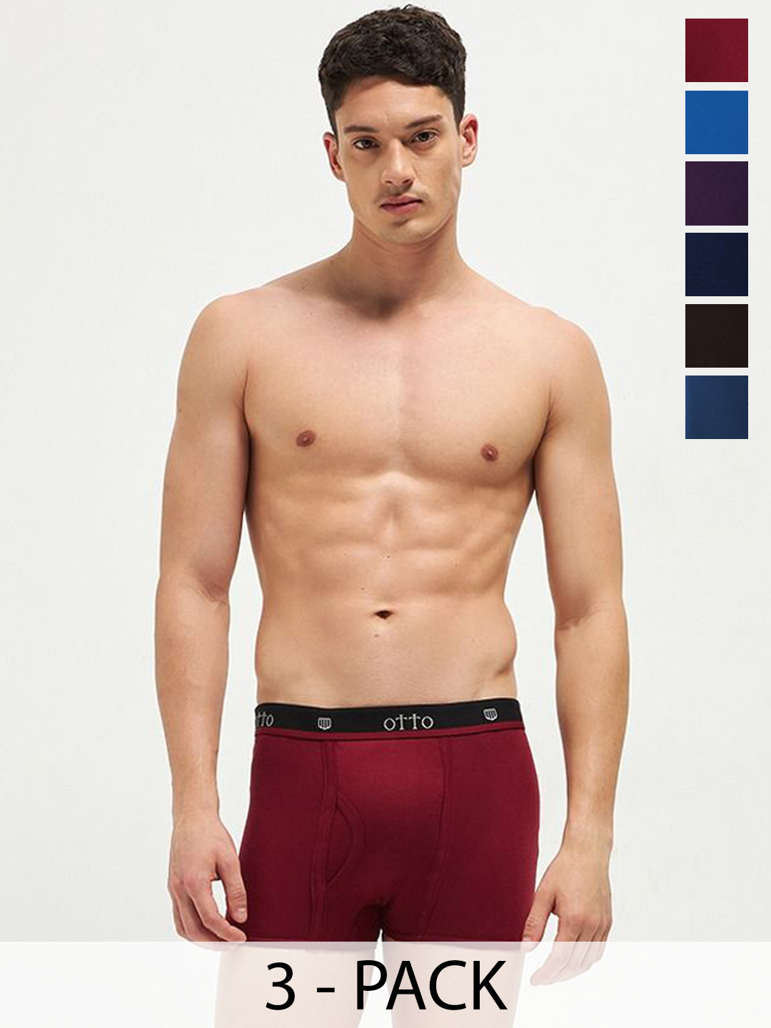 Otto Essentials Pack Of 5 Assorted Cotton Mini Trunks OC4507350 X5-ASSORTED