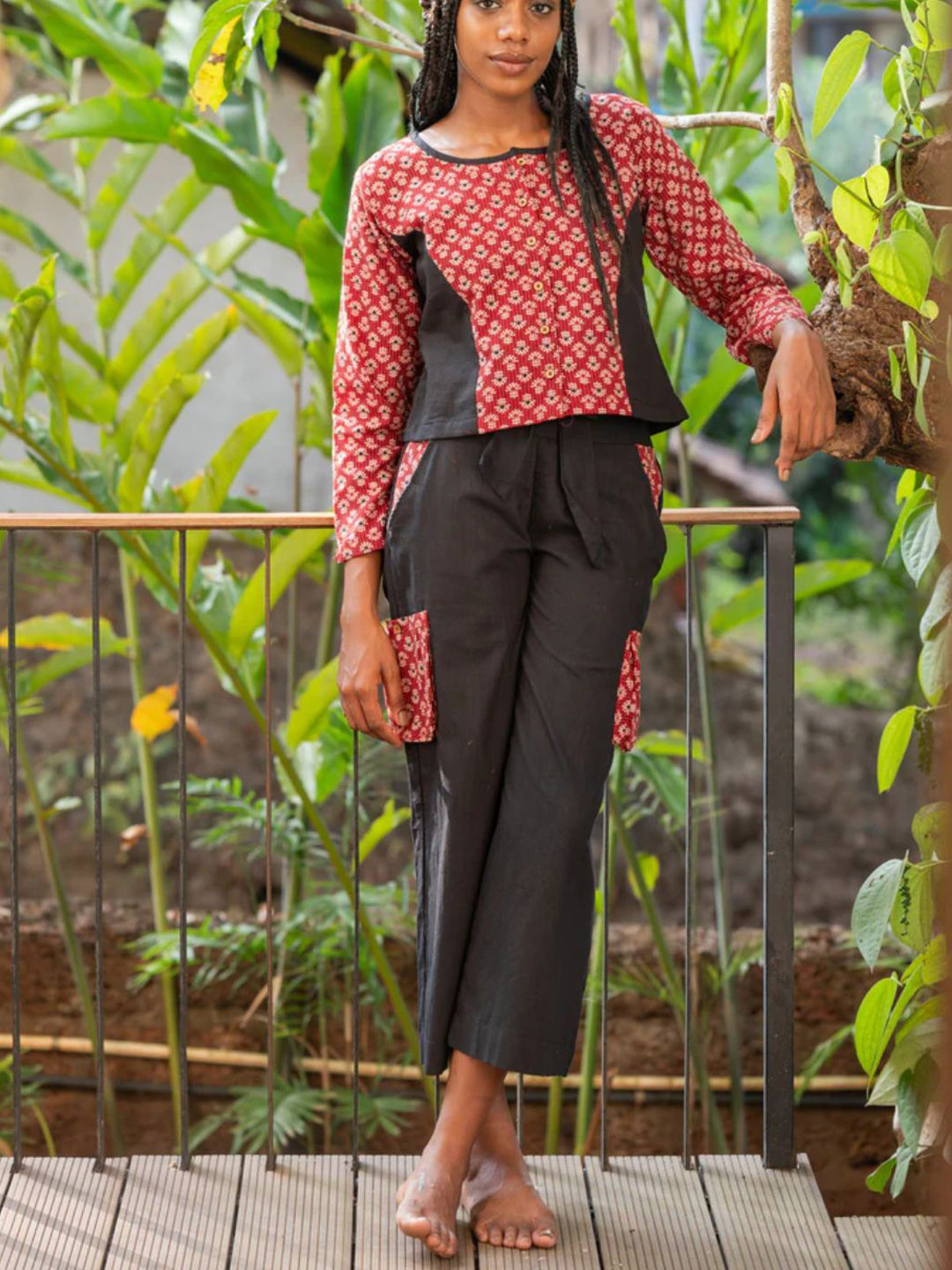 Prathaa Aastey Women High-Waist Cotton Cargo Pants