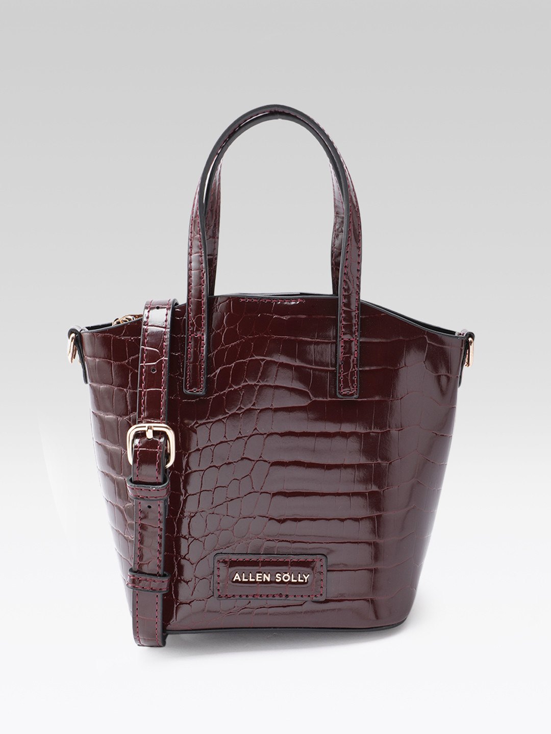 Allen Solly Croc-Textured Structured Handheld Bag