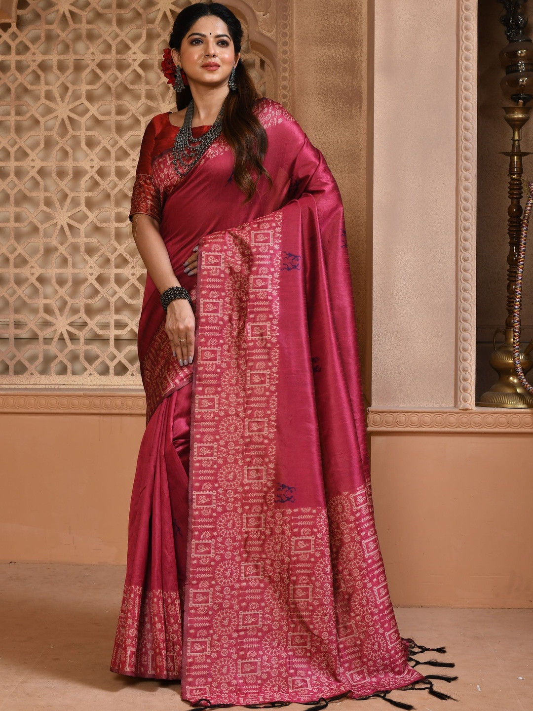 Kriyansh Women Rose Sarees