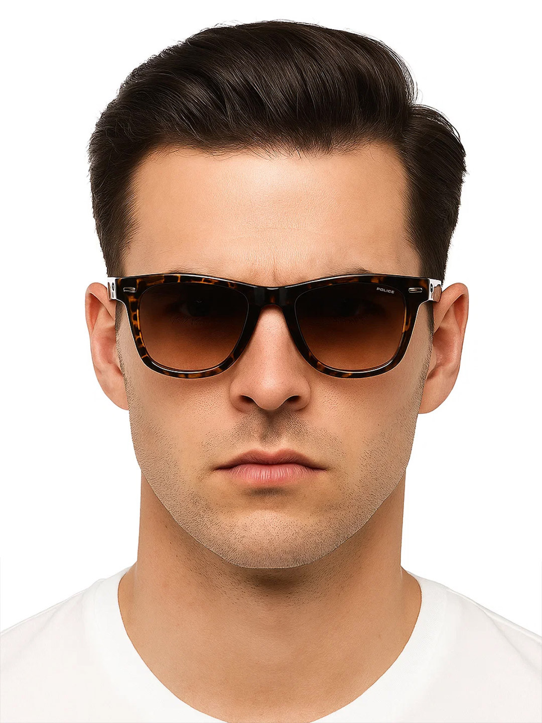 Police Unisex Square Sunglasses with UV Protected LensSPLP61K501AYSG