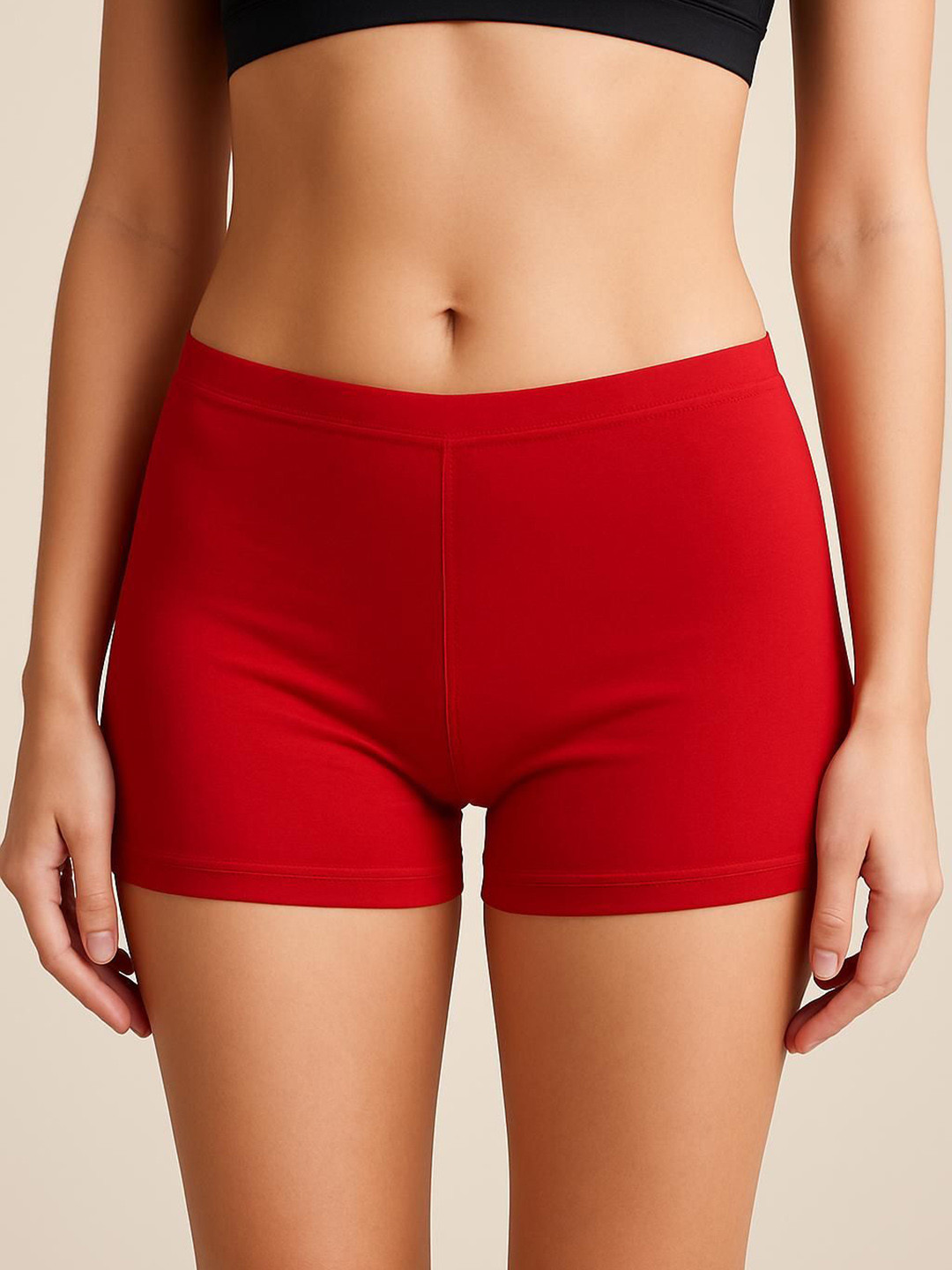 ULLAS High Coverage Antimicrobial Cotton Boyshort US2 SBT-33 Maroon XS-1-Maroon