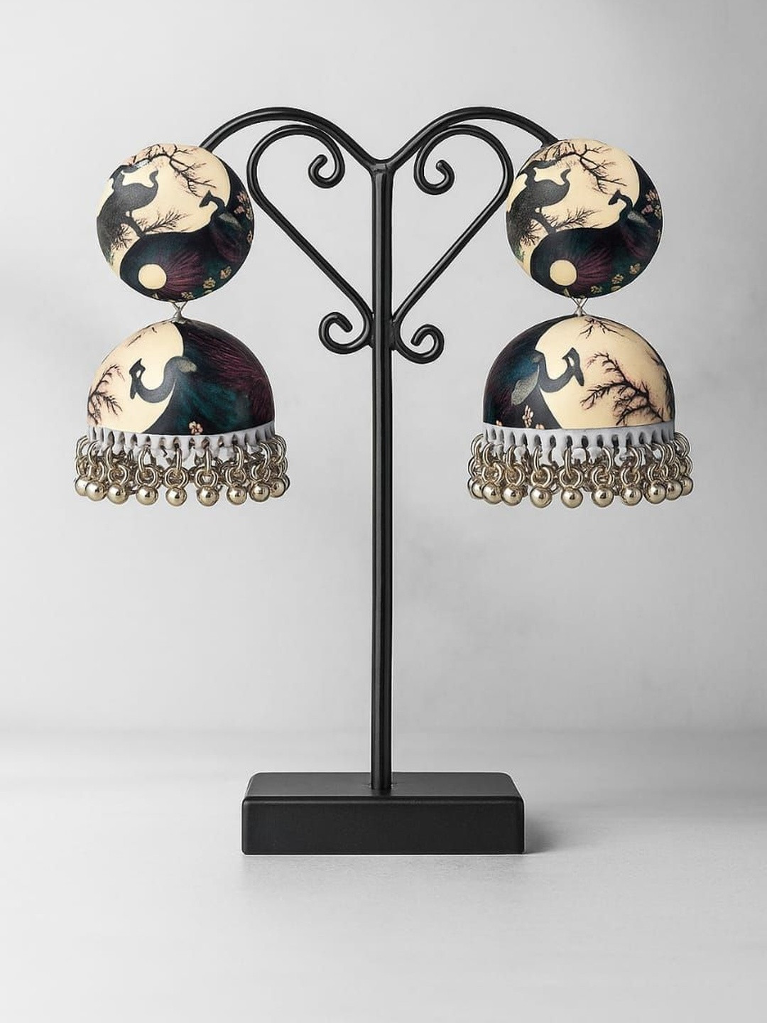Printed Jhumki Dome Shape Earring