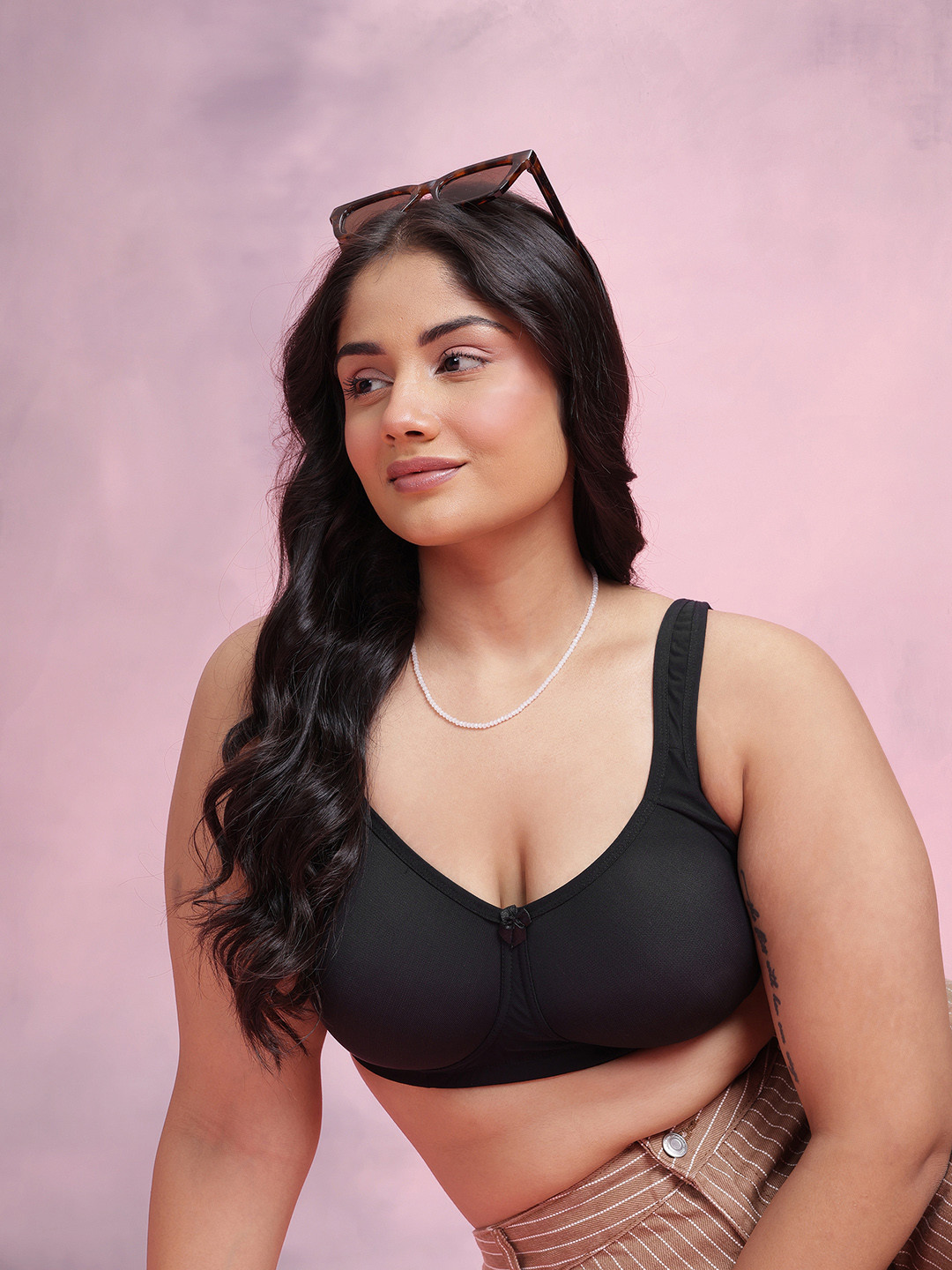 DressBerry Plus Size Full Coverage Lightly-Padded Non-Wired T-shirt Bra DRM-DB-MK07-BB-TBC