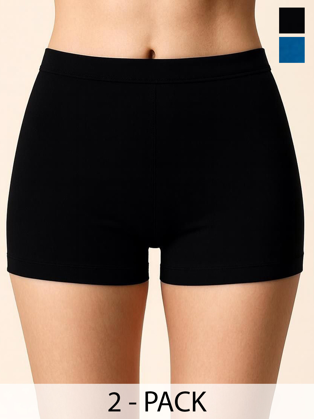Apraa & Parma Pack Of 2 Mid-Rise Concealed Waistband Boy Shorts Briefs