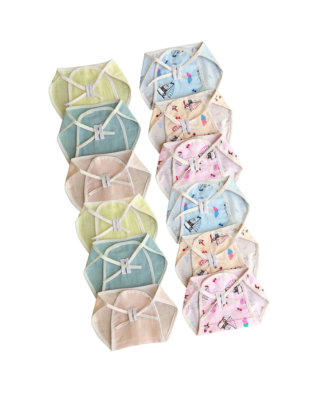 junior drive Make Your Baby Comfortable Pack of 12 Cotton Diapers