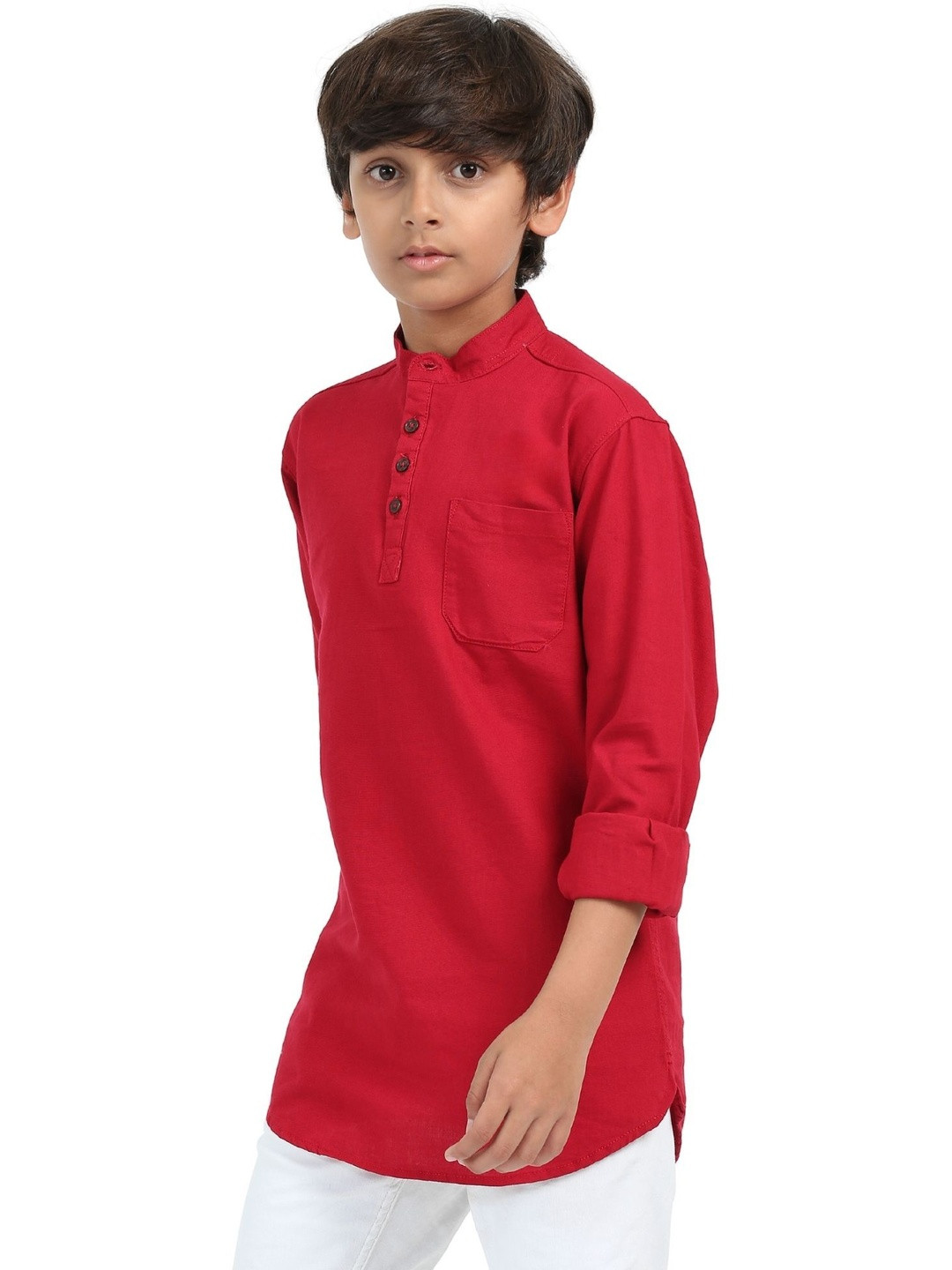 Rocket Science Kids-Boys Red Kurtas