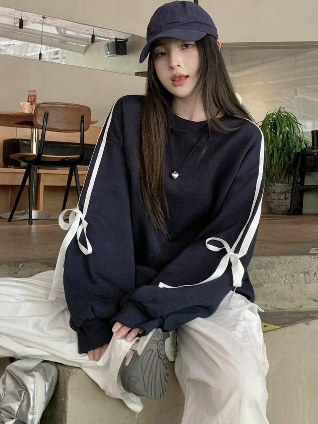 TABADTOD Women With knot styling Full Sleeves And Round Neck Sweatshirt