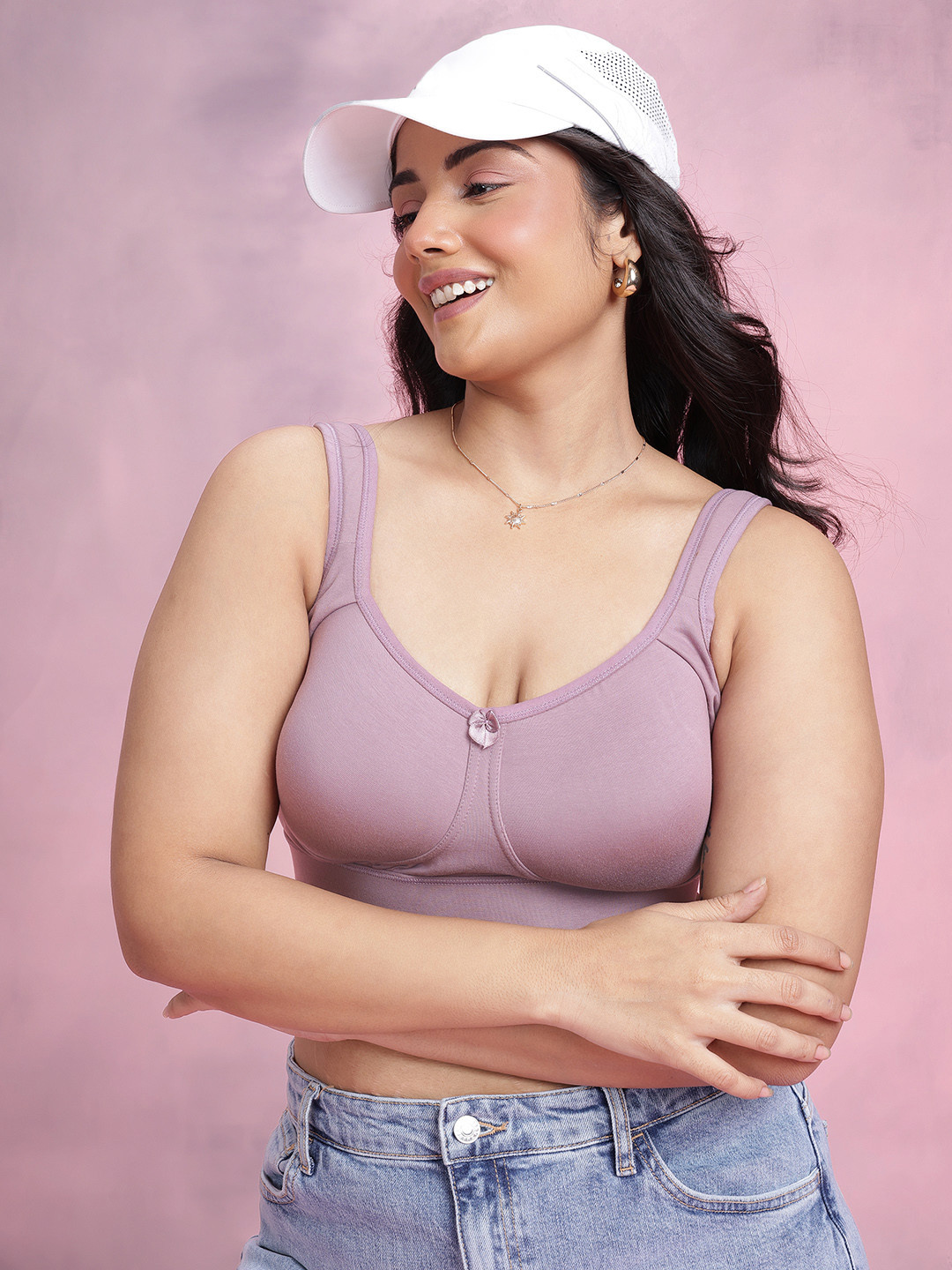 DressBerry Plus Size Medium Coverage Non-Padded Non-Wired Everyday Bra MK22-BD-TBC