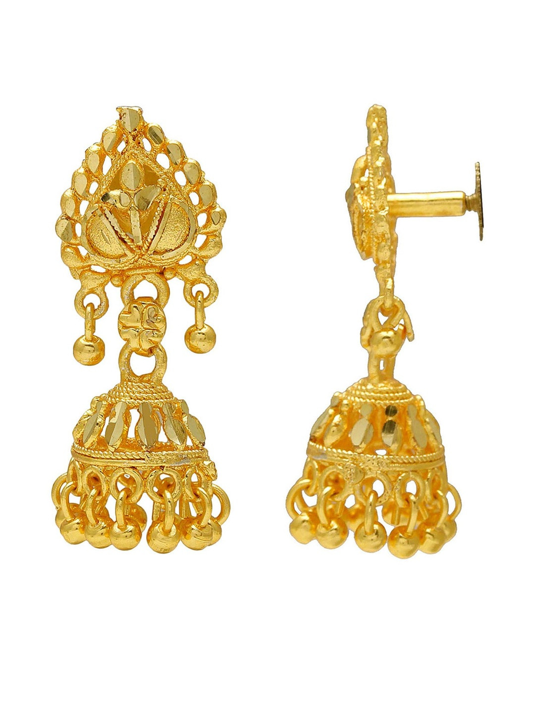 Gold Plated Faux Kundan Ethnic cute and small earring Jhumki for Women