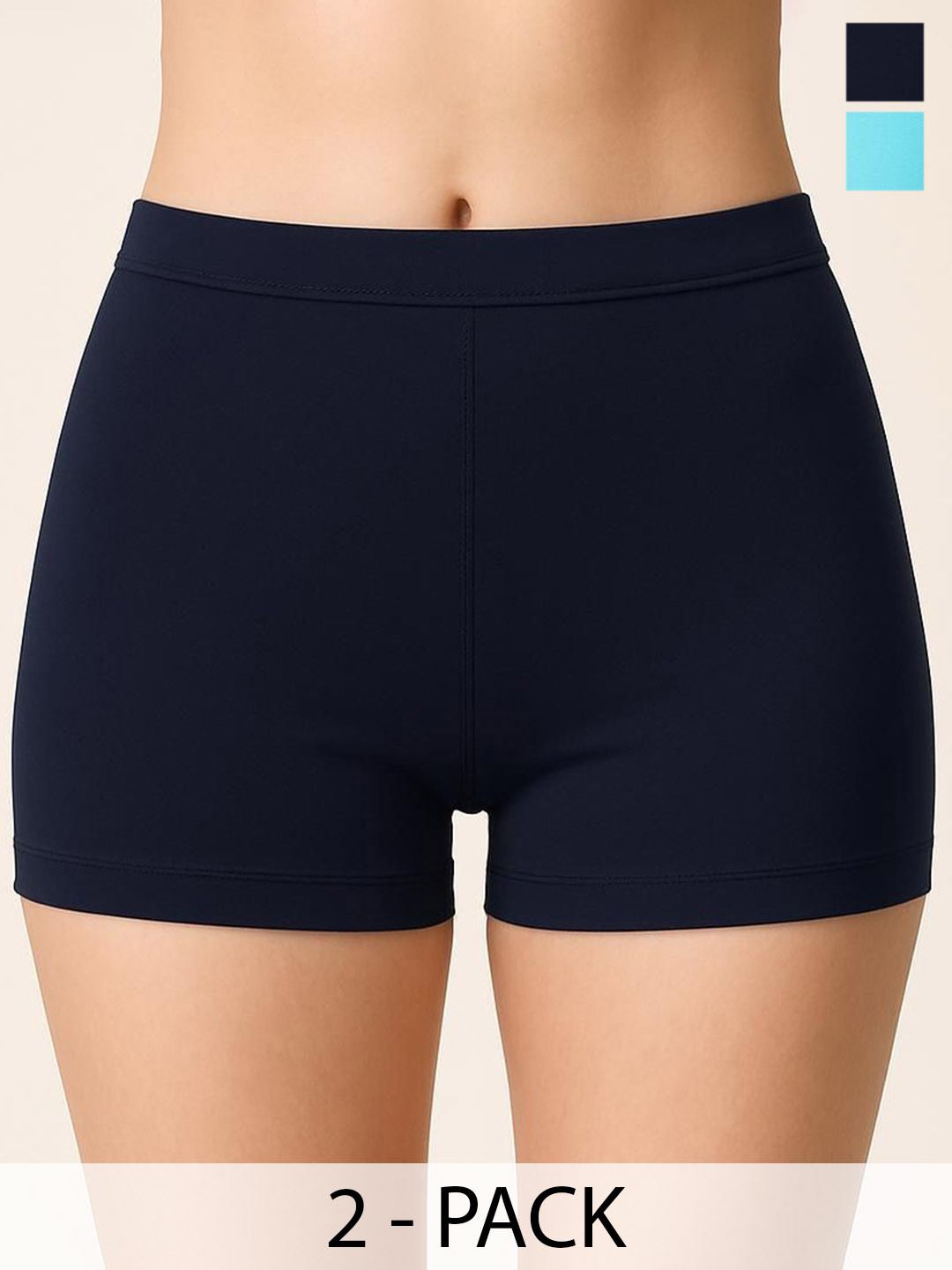 Apraa & Parma Pack Of 2 Antimicrobial Boy Shorts SBT-33 Aqwa,Navy XS-2