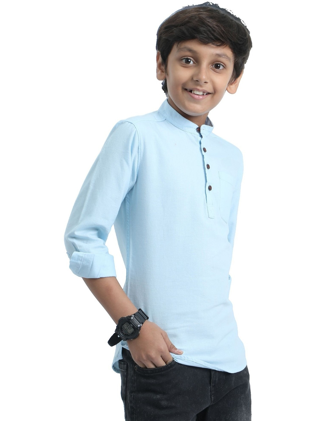 Rocket Science Kids-Boys Blue Kurtas