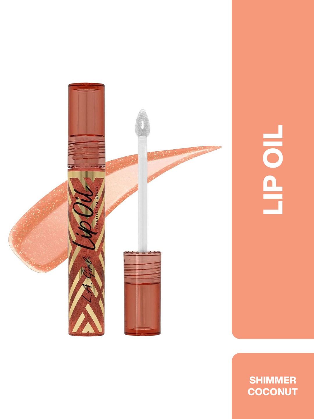 L.A Girl Nourishing Gloss Lip Oil with Vitamin E & Rosehip Oil 2ml - Shimmer Coconut