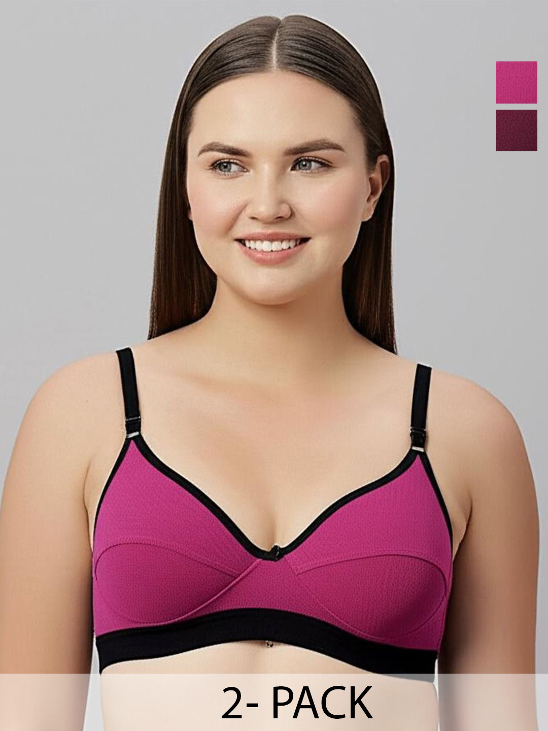 KAVYA Pack Of 2 Full Coverage Daily Wear Cooling Everyday Bra