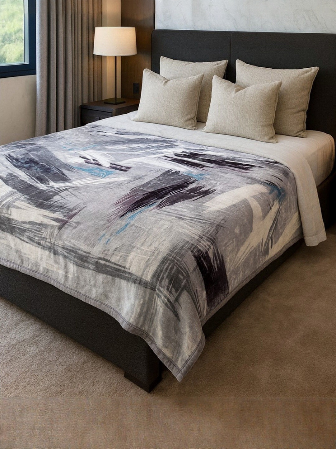 Signature Grey Mild Winter 380 GSM Double Bed Blanket