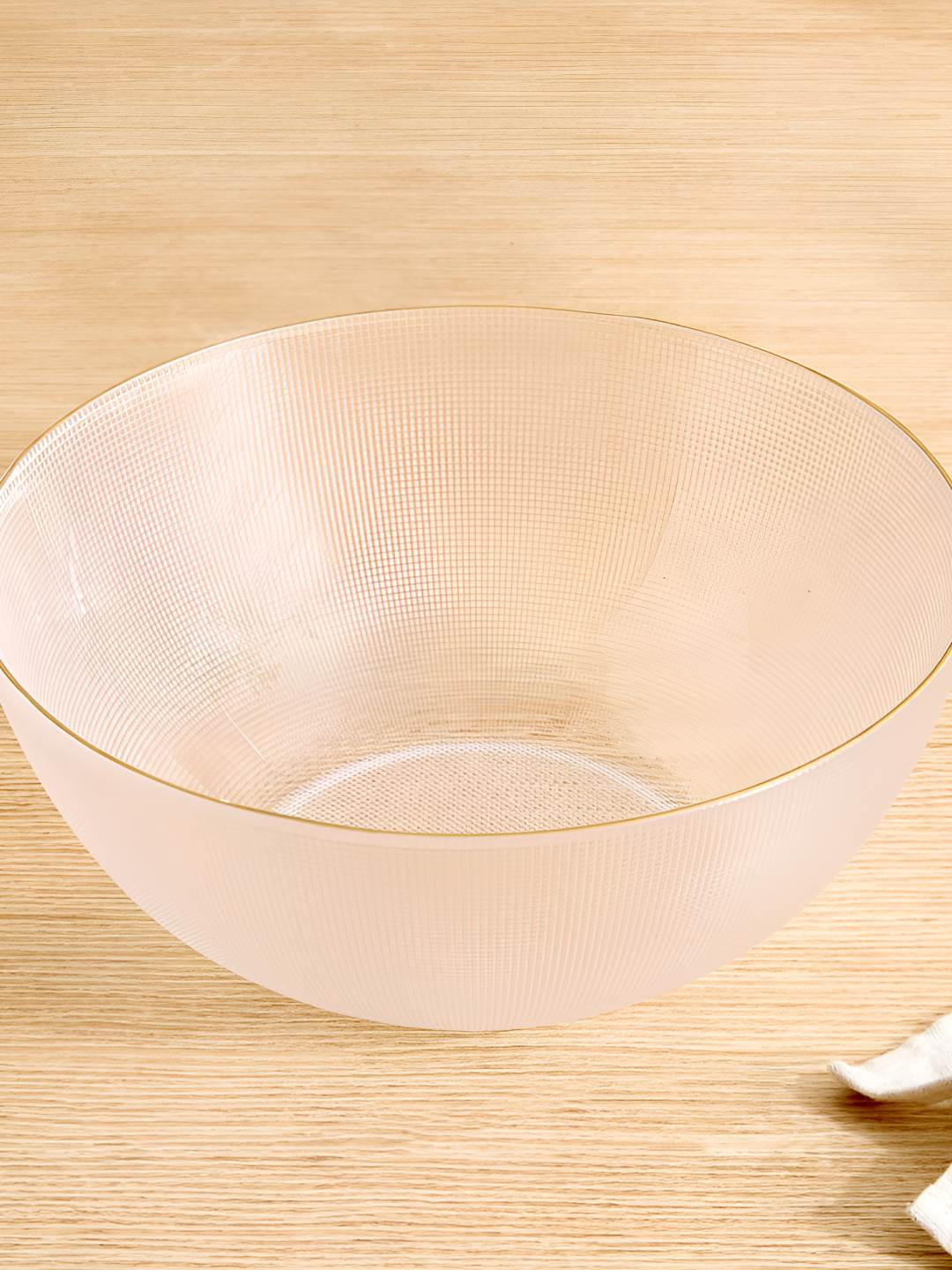 Home Centre Transparent Glass Easy to Clean Serving Bowl-550 ml