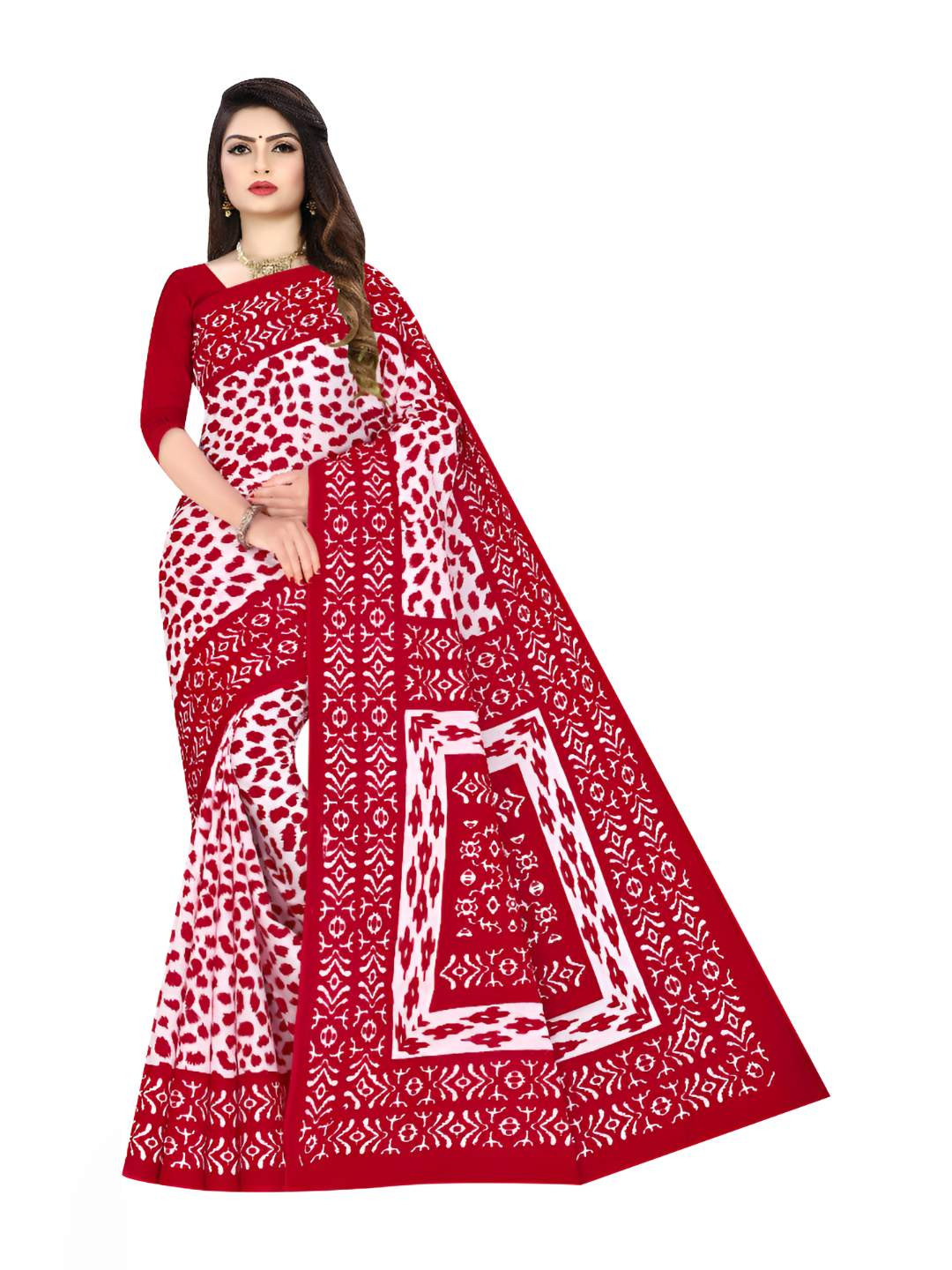 Sarita Sarees Ethnic Motifs Printed Pure Cotton Saree