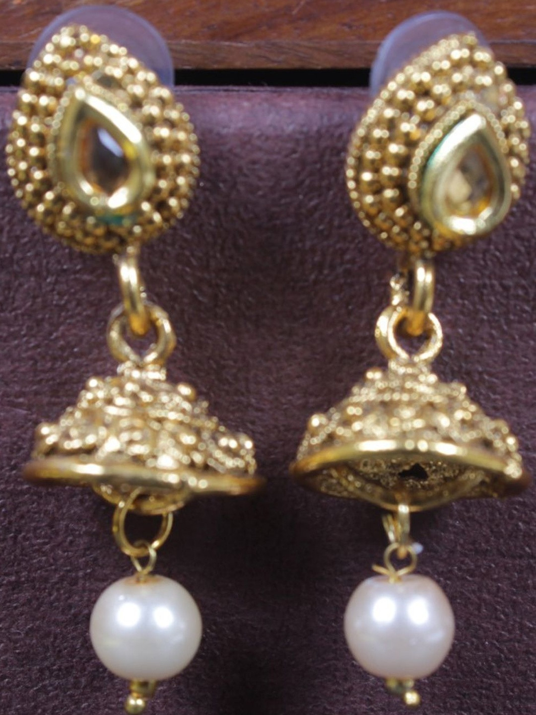 FASHION EMPIRE Traditional Kundan Stone Beaded South Indian Necklace Set