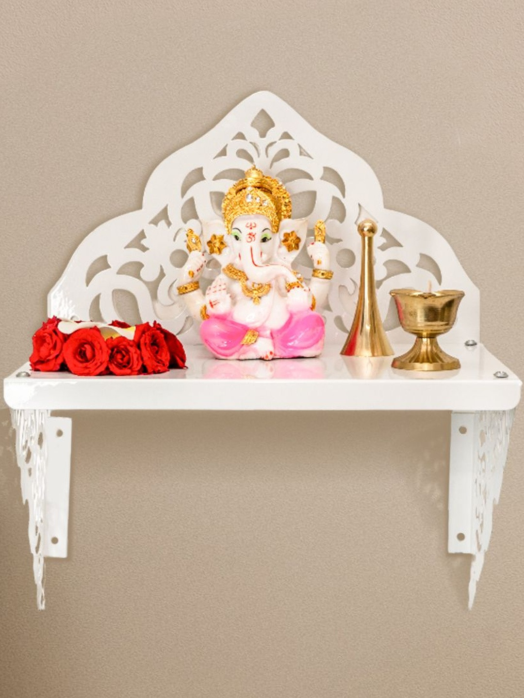 Ekhasa Metal Wall mounted Table Top Pooja Mandir