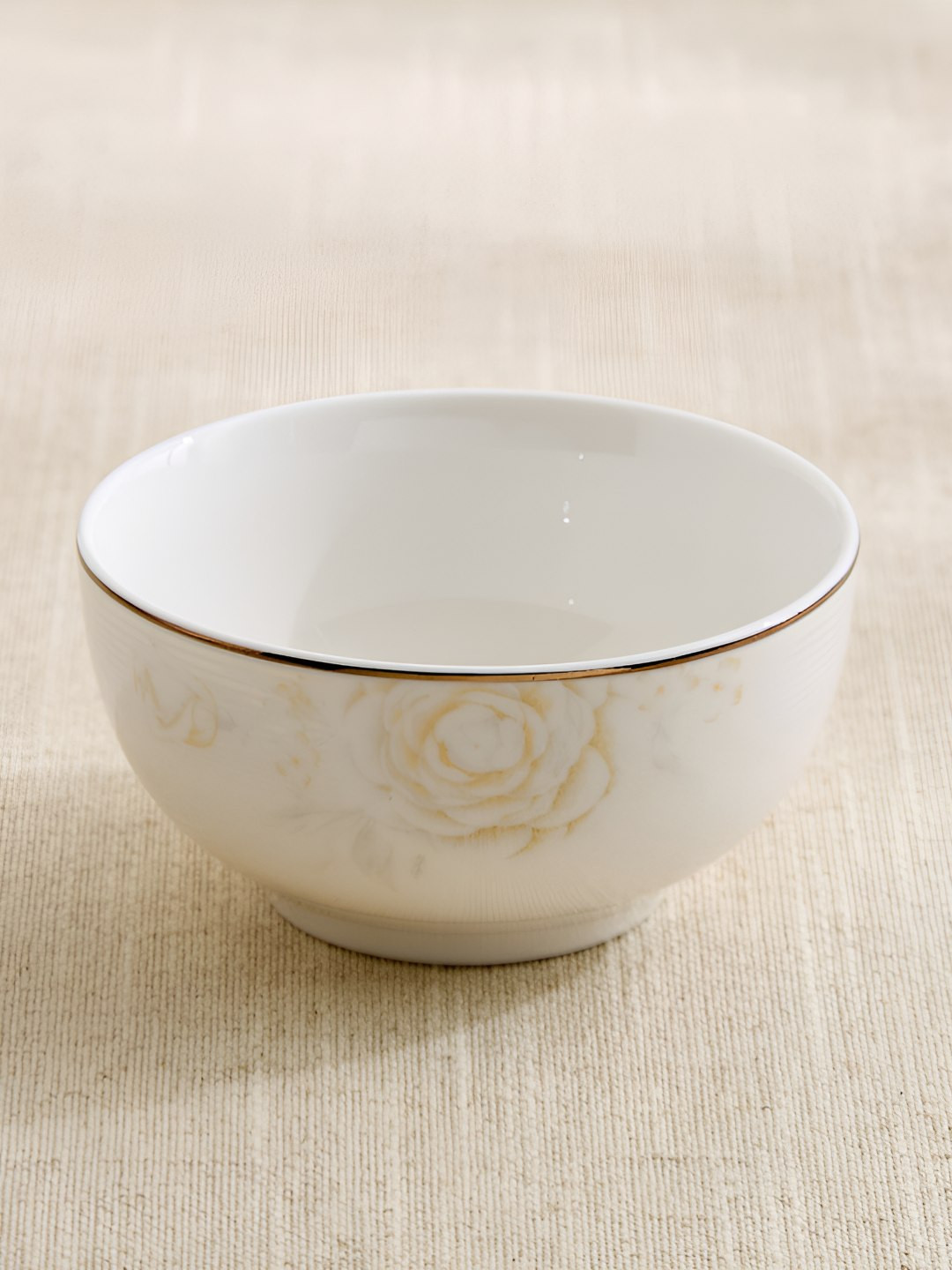 Home Centre Printed Porcelain Glossy  Easy to Clean Dip Bowl-1.85 ml