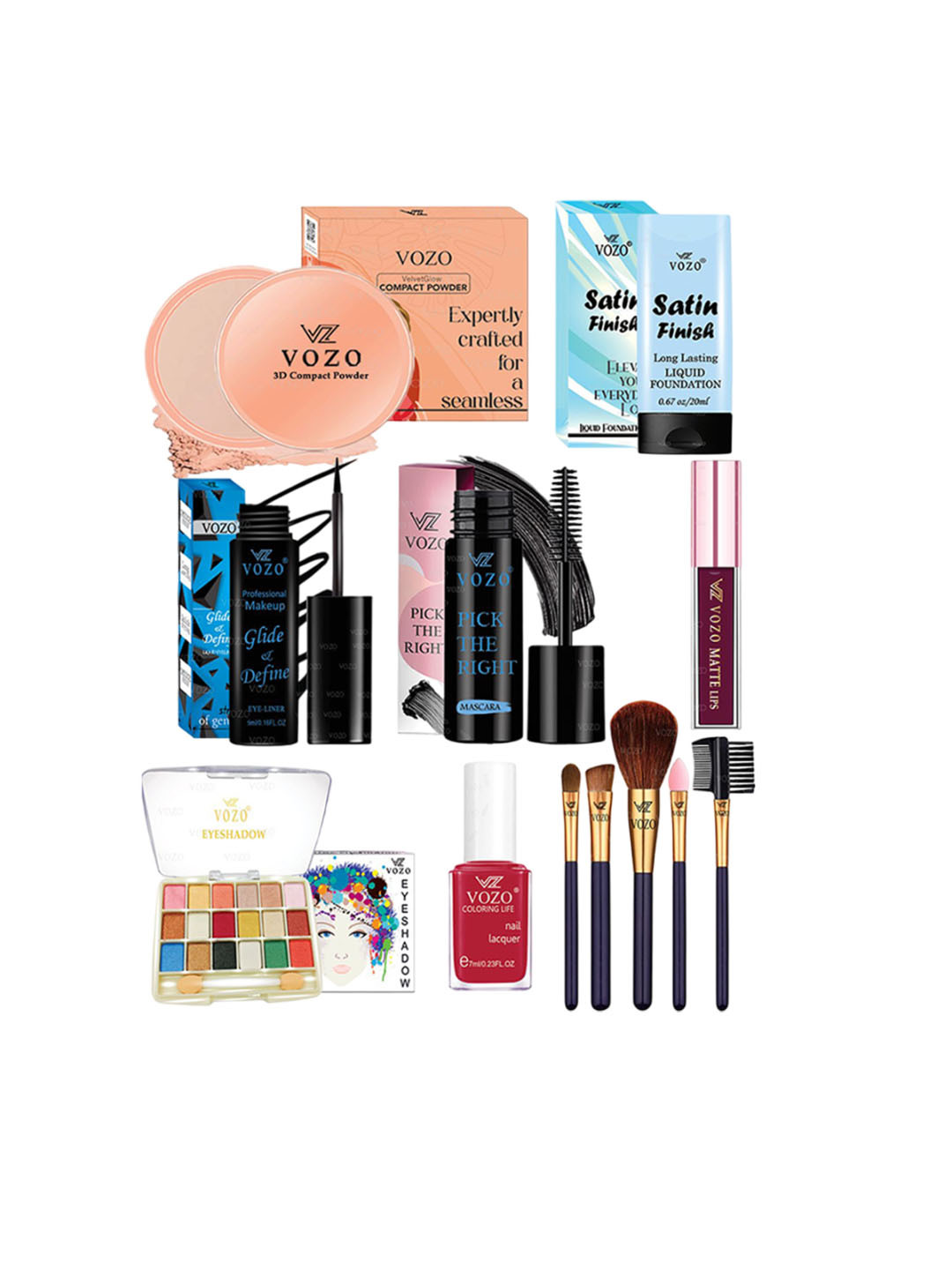 VOZO Set Of 12 Everyday Elegance Makeup Combo