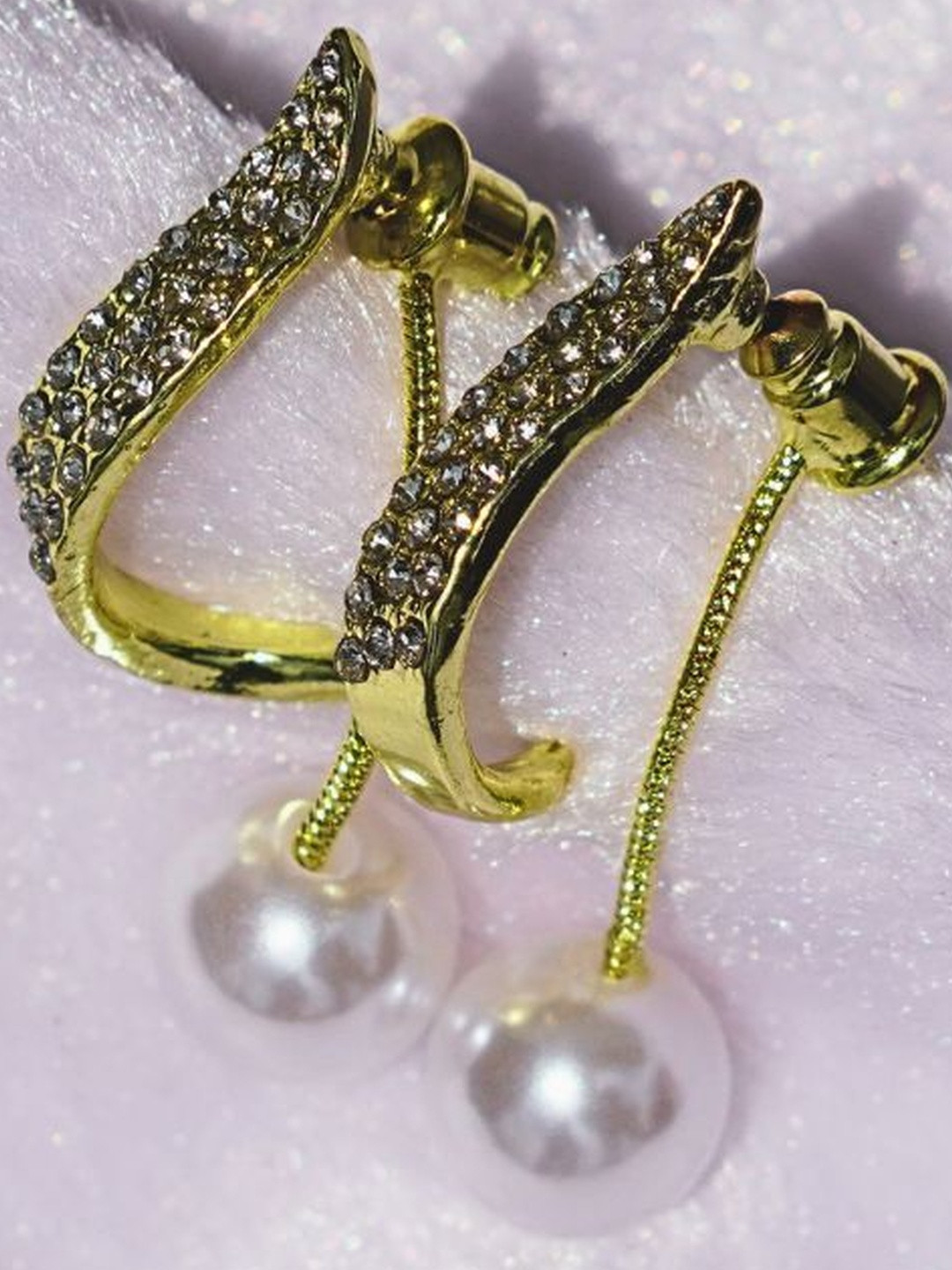 Beautiful Pearl Wing Stud Earrings