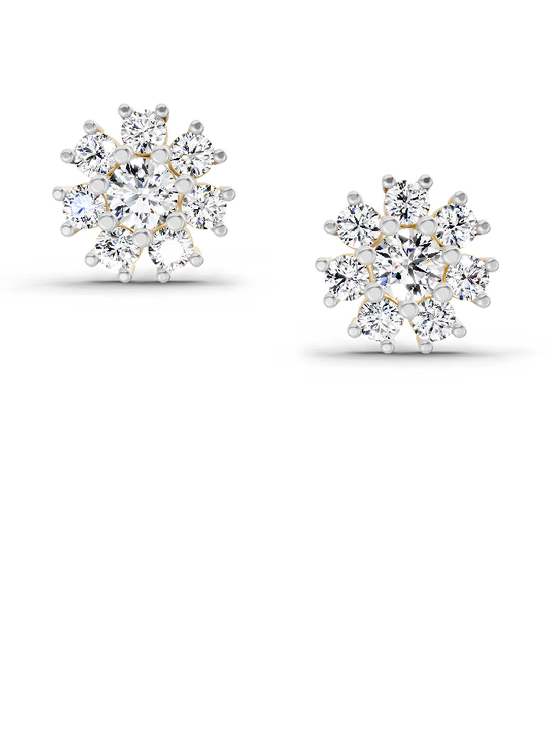 Sparkles 14KT Gold Earrings With 2.89 Carat Lab Grown Diamonds- 3.14 g