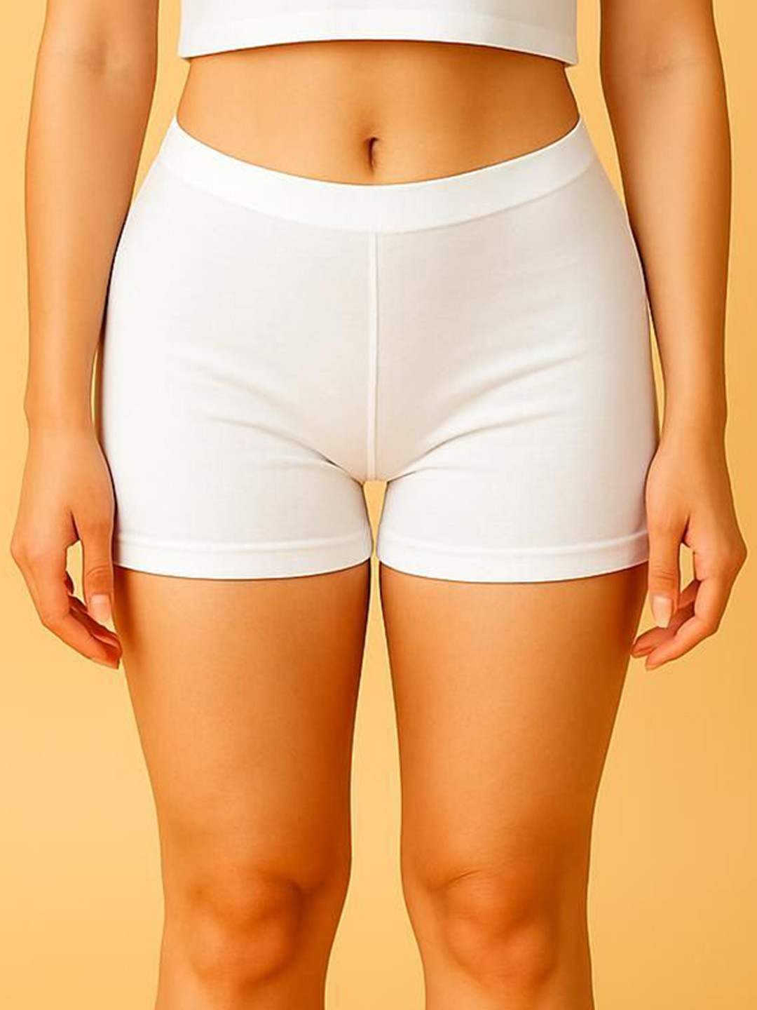 ULLAS High Coverage Antimicrobial Stretchable Cotton Boyshort US2 SBT-33 White XS-1-White